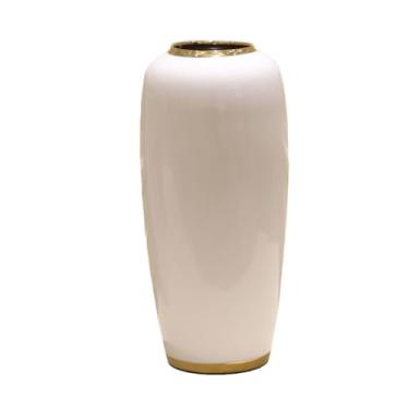 Imagem de Vaso de cerâmica moderno, decoração moderna para sala de estar, armário de TV, mesa de jantar, flores secas, arranjos de flores, decoração de vaso de mesa central