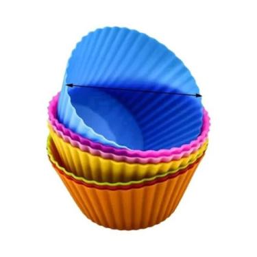 Imagem de Formas De Silicone Para Muffin 6/12PCS, Formas Redondas Para Bolos E C