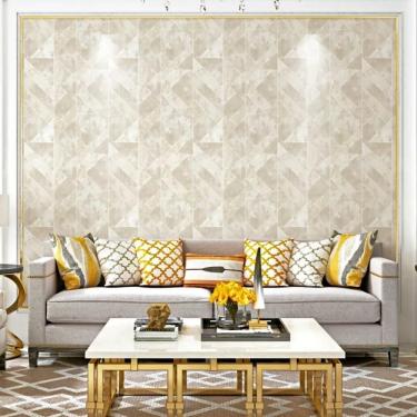 Imagem de Papel De Parede Colorkey Bege Geométrico - 10m X 0.53m