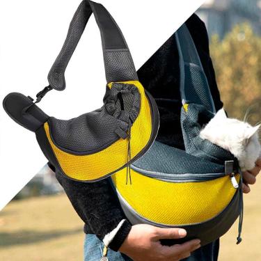 Imagem de Bolsa Transporte Pet Canguru Gato Cachorro Caes Animais Estimaçao Passeio Viagem Caminhada Lazer Segurança Confortavel