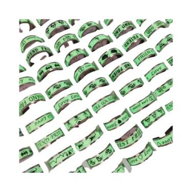 Imagem de Anel De Aço Inoxidável Masculino Punk Hip-Hop Que Brilha No Escuro - K