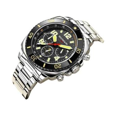 Imagem de Relógio Masculino De Luxo Esportivo Militar Em Aço Com Cronógrafo E Mo