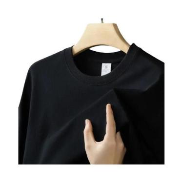 Imagem de Camiseta Masculina Oversized De Gola Redonda Grossa 230g, Manga Curta 