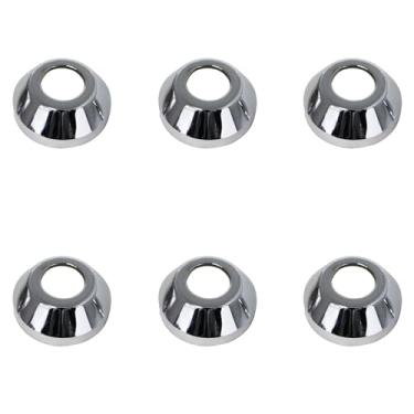 Imagem de heyous 6 peças de tampa cônica de aço inoxidável prata 78 x 42 x 33 mm flanges de torneira de chuveiro adequadas para torneira de cozinha pia vasos sanitários máquinas de lavar louça geladeiras