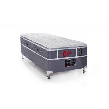 Imagem de Cama Box + Colchão Castor Solteiro Super Luxo Light Stress One Face Pocket 88x188x54cm