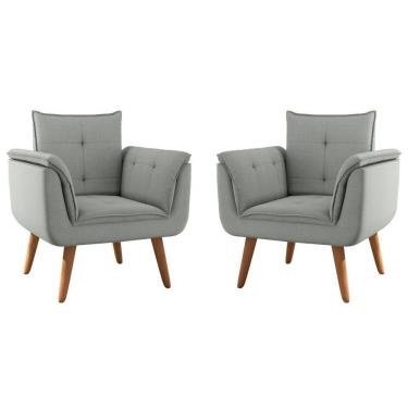 Imagem de Conjunto Poltrona Para Sala De Recepção Silveiras Linha Grafite