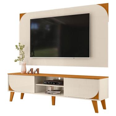 Imagem de Rack Bancada Com Painel Para Tv 65 Pol 2 Portas Duna 182 Cm Cinamomo Off White Madetec Cinamomo Off White
