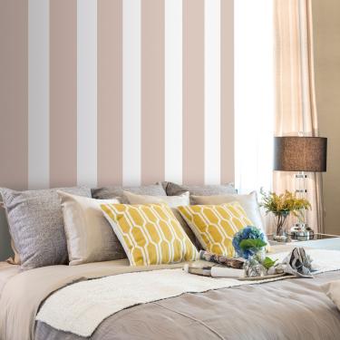 Imagem de Papel de Parede Essential Listrado Bege ES50621