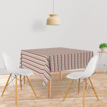 Imagem de Toalha De Mesa Quadrada Tecido Oxford Boho Jiva TL148 - 140x140cm - Fa