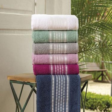 Imagem de Toalha de Banho Atlântica Nara 100% Algodão Verde Água