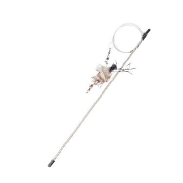 Imagem de Brinquedo Interativo para Gatos Funcat Toy Wand Bait Fly com Vara e Is