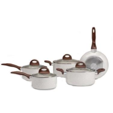Imagem de Conjunto De Panelas Granada Vanilla 5 Pçs Com Indução Brinox, Vanilla,