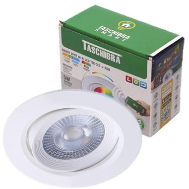 Imagem de Luminaria Spot Led Redondo 5w Rgb Inteligente Smart Wifi - TASCHIBRA