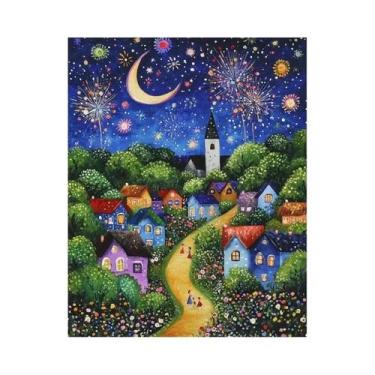 Imagem de Pintura Em Diamante 5D Floresta, DIY Personalizável, Decoração De Casa