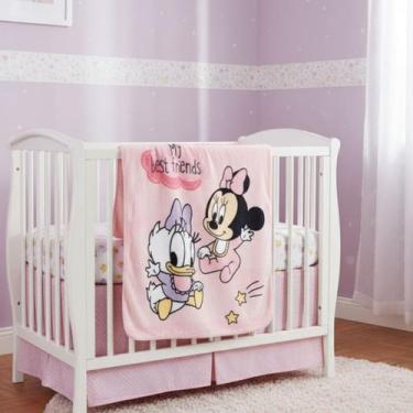 Imagem de Cobertor Bebê Infantil Enxoval Jolitex Antialérgico Minnie e Mickey 90