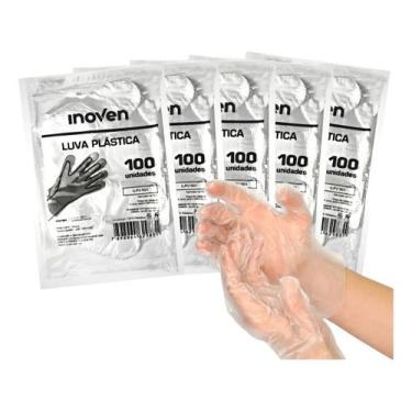 Imagem de Luva Descartável Transparente Tam Único 500 Unid Inoven