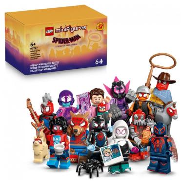 Imagem de LEGO Minifigures 66797 – Spider-Man: Across the Spider-Verse – Pacote com 6 Figuras Surpresa – Aventura Multiversal para Crianças a Partir