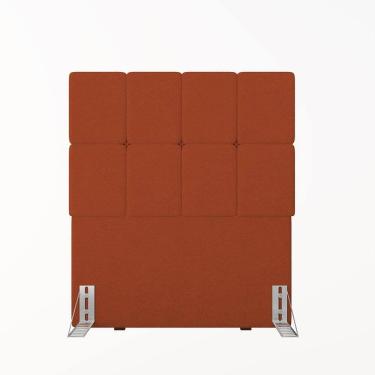 Imagem de Cabeceira Solteiro 102cm Boucle Estofada Design Moderno para Quarto Linea Terracota