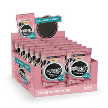 Imagem de Preservativo Prudence Cores e Sabores Chiclete 12 Embalagens com 3 Uni
