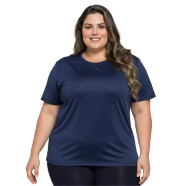 Imagem de Camiseta Térmica Plus Size Manga Curta Feminina Proteção Solar Uv Dry 