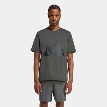 Imagem de Camiseta Adidas Big Logo Masculina, Chumbo, GG