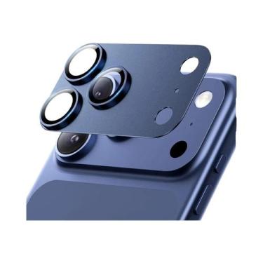 Imagem de Protetor De Lente De Câmera pro Max Para Celular 17 16 15 14 Com Adsor