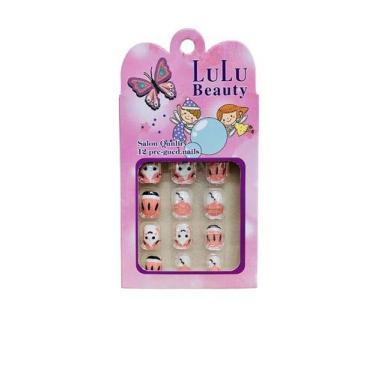 Imagem de Kit com 12 Unhas Postiças Infantil Desenhadas com Cola - Bw Cosméticos