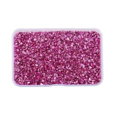 Imagem de Pedras De Vidro Trituradas De Resina Colorida Irregular 80g Para Decor