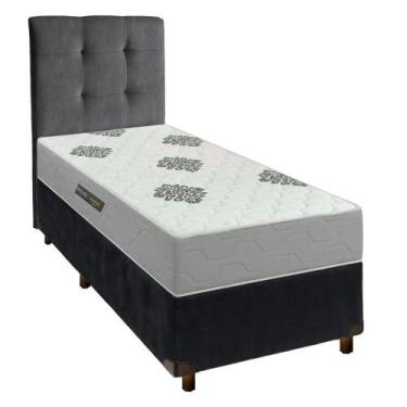 Imagem de Kit Cama Box + Cabeceira + Colchão Solteiro D28 Confort Premium Inovaf