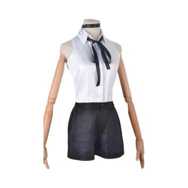 Imagem de Fantasia Cosplay Chainsaw Reze Feminina: Camisa, Gravata, Peruca Curta