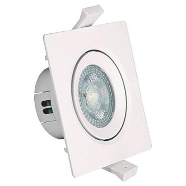 Imagem de Spot de Embutir Quadrado Branco 9cm Led 7W 4000K Bivolt - GALAXY LED