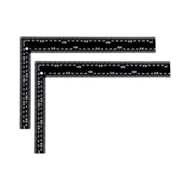 Imagem de Régua Metálica Larga Em Formato L 300x200mm Para Medição E Corte De Co