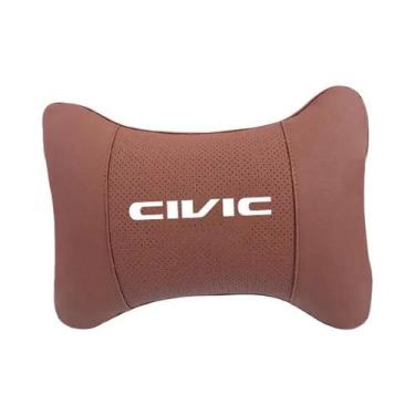 Imagem de Almofada De Pescoço E Apoio Lombar De Couro Para Assento De Carro, Par