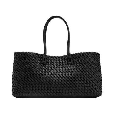 Imagem de Bolsa Tote De Ombro Grande Capacidade, Moderna E Tecida, Para O Dia a 