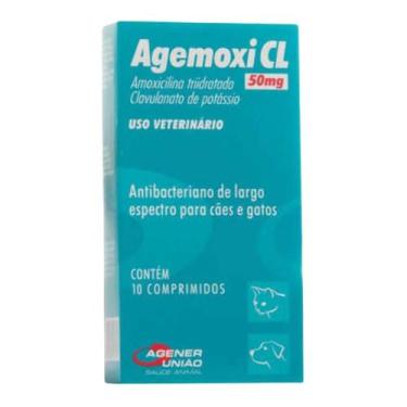Imagem de Anti-Microbiano Agemoxi CL 50mg 10 Comprimidos Cães e Gatos