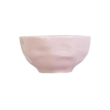 Imagem de Bowl Tigela Sobremesa Rosa Relevo Orgânico 360 ml - Germer Porcelanas