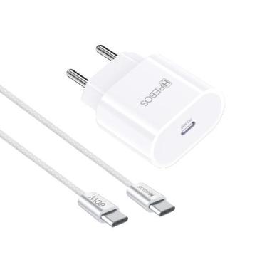 Imagem de Carregador Turbo 33W Hrebos Auron Charge PD USB-C GaN Original Kit com