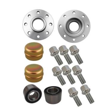 Imagem de Kit Cubo De Roda Multifuro Carretinha 8 Parafusos 2 Calotas - 3M Usina