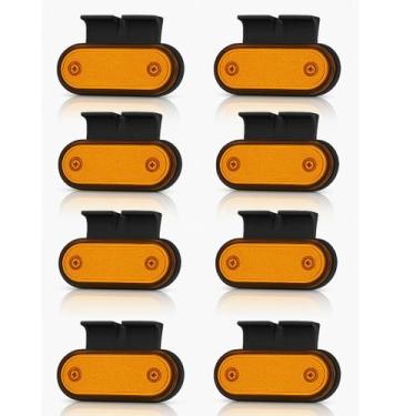 Imagem de 8 Lanternas Led Lateral Caminhão Carreta Reboque Bau Ambar - JP2 Auto