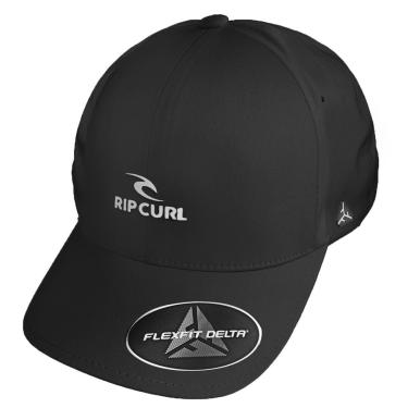 Imagem de Boné Rip Curl Vaporcool Delta Flexfit Preto - Secagem Rápida, Anti-suor e Ajuste Perfei...