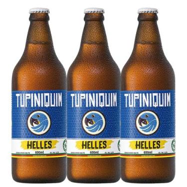 Imagem de Kit 3 Cerveja Tupiniquim Helles Garrafa 600ml