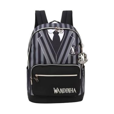 Imagem de Mochila Costas Wandinha Gravata MS47263 - UP4YOU, Preto