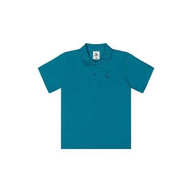 Imagem de Camisa Polo para Menino em Algodão Quimby, Azul, 3