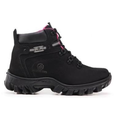 Imagem de Bota Feminina Coturno Tênis Adventure Trilha Trabalho Em Couro Legitimo-Feminino