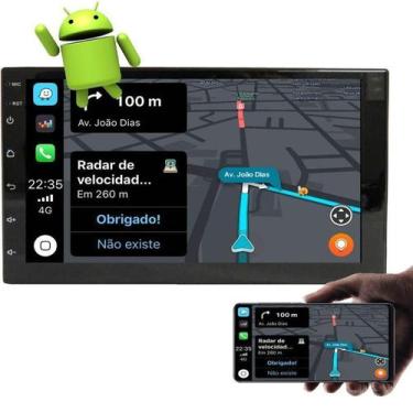 Imagem de Multimídia Android 11 Tela De 7 Polegadas 2 Din H-Tech Com Espelhament