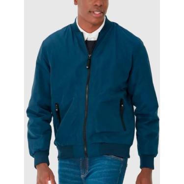 Imagem de Jaqueta Bomber Malwee 1000124655 Masculina Com Bolsos e Zíper Poliamid