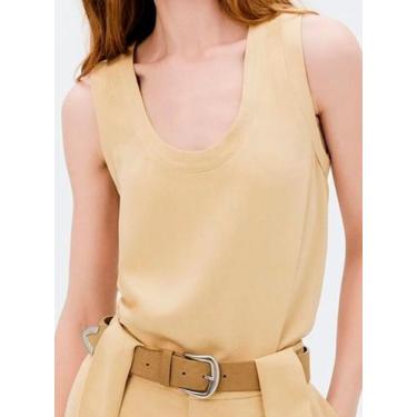 Imagem de Regata Hering HFLU Feminina Decote U Viscose T. P/XG, G, Hmm, Croissan