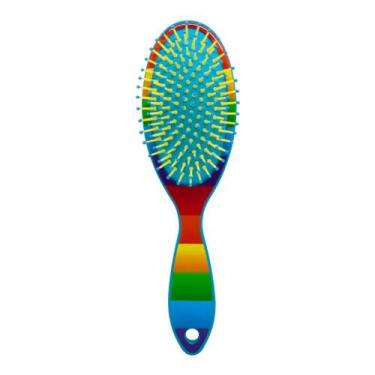 Imagem de Escova De Cabelo Oval Almofadada Coleção Pride Marco Boni, Colorido