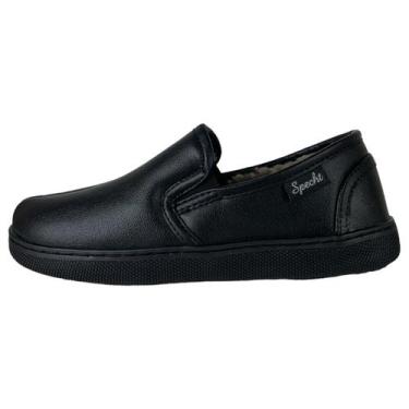 Imagem de Pantufa Sapato Fechado Unissex Forrada com Pelos Specht Cor:PretoTaman