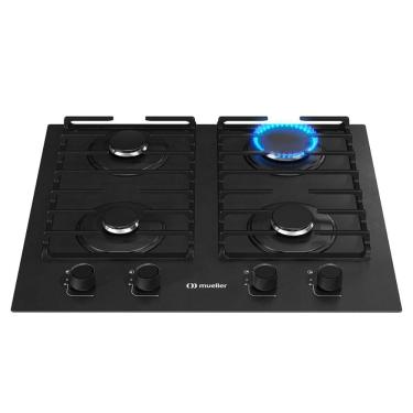 Imagem de Cooktop Mueller 4 Bocas Antiaderente Com Grades De Ferro Fundido MCG4BN Bivolt